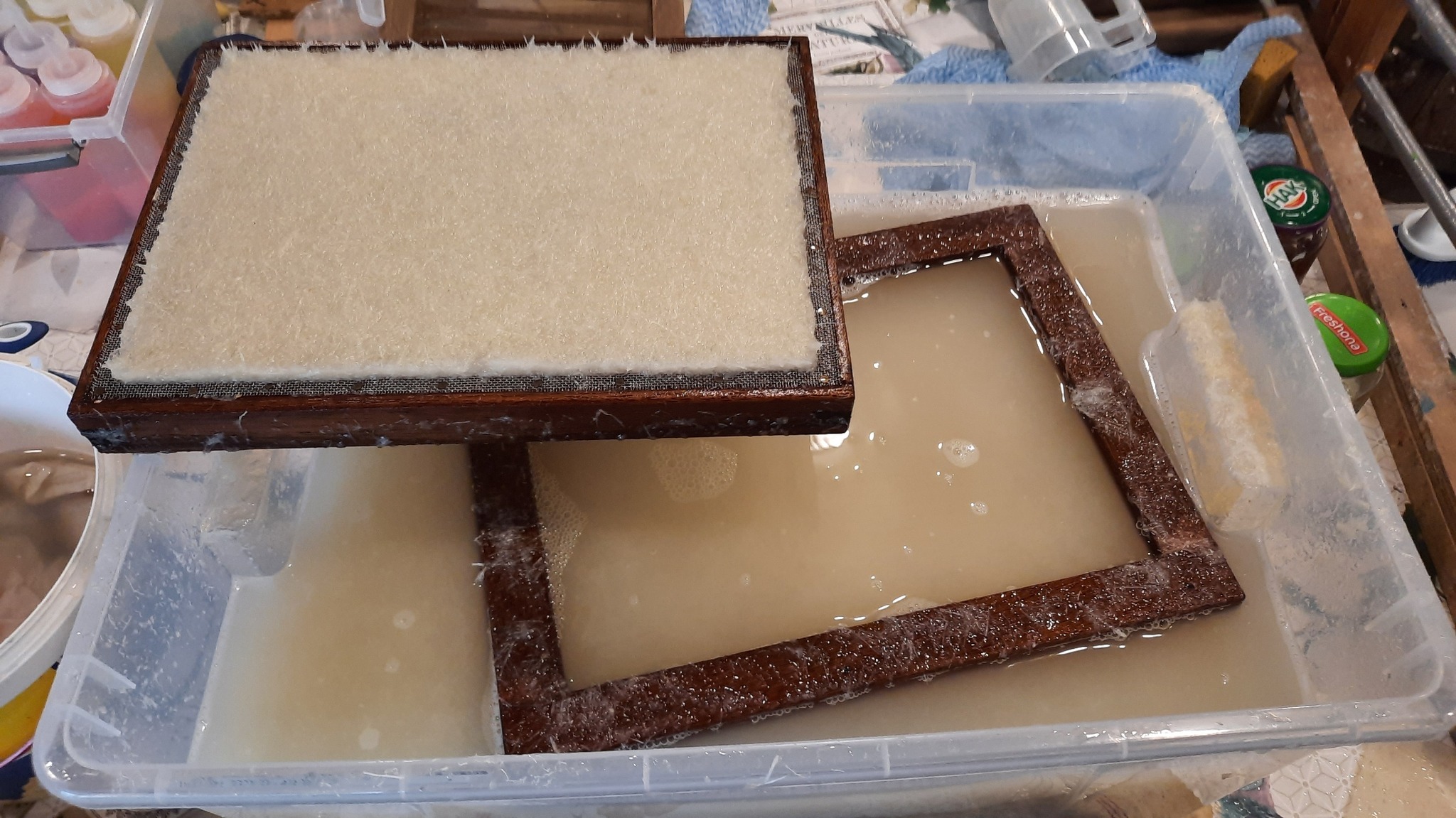 Ambachtelijk papierscheppen